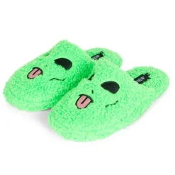 Unisex Ripndip Alien Face Fuzzy House Slippers