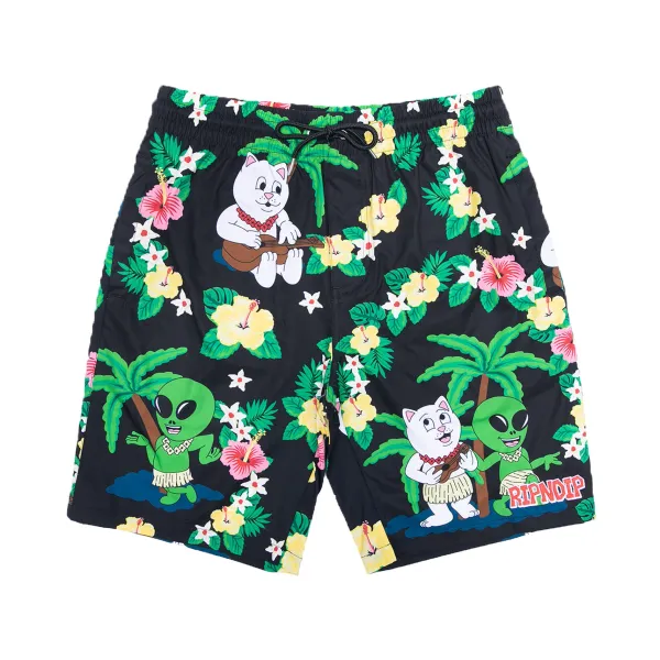 Unisex Ripndip Aloha Nerm Swim Shorts