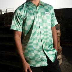 Unisex Ripndip Checked Short Sleeve Button Up