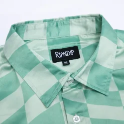 Unisex Ripndip Checked Short Sleeve Button Up