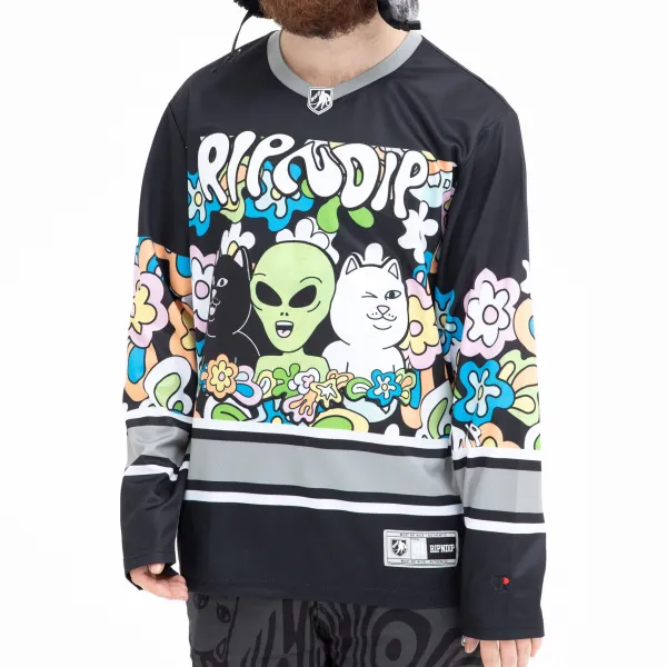 Unisex Ripndip Flower Child Hockey Jersey