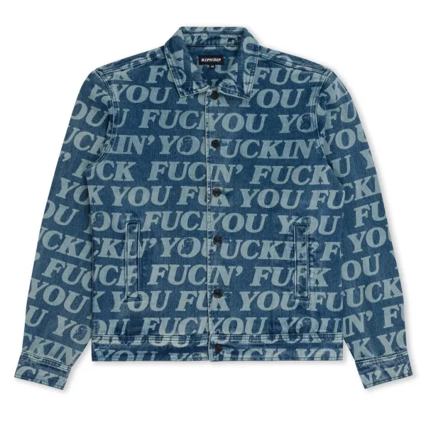 Unisex Ripndip Fuckin Fuck Denim Jacket