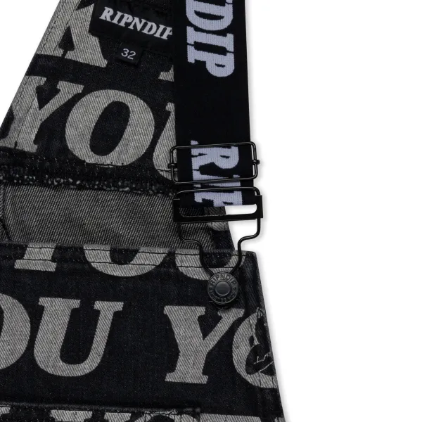 Unisex Ripndip Fuckin Fuck Denim Overalls