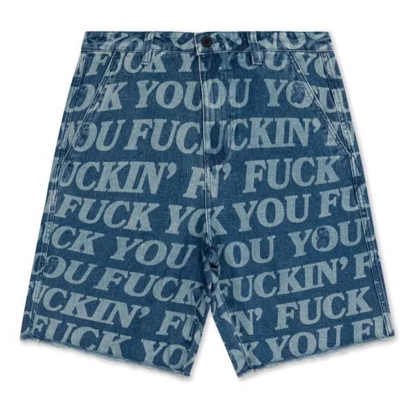 Unisex Ripndip Fuckin Fuck Denim Shorts