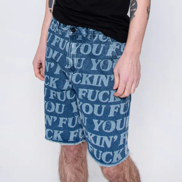 Unisex Ripndip Fuckin Fuck Denim Shorts