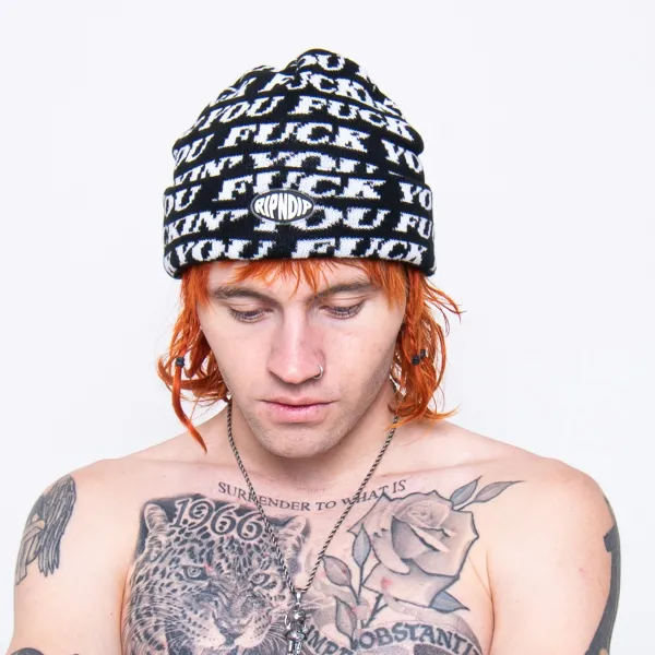 Unisex Ripndip Fuckin Fuck Knit Beanie