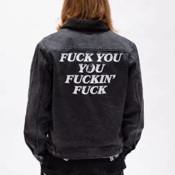 Unisex Ripndip Fucking Fuck Denim Sherpa Jacket