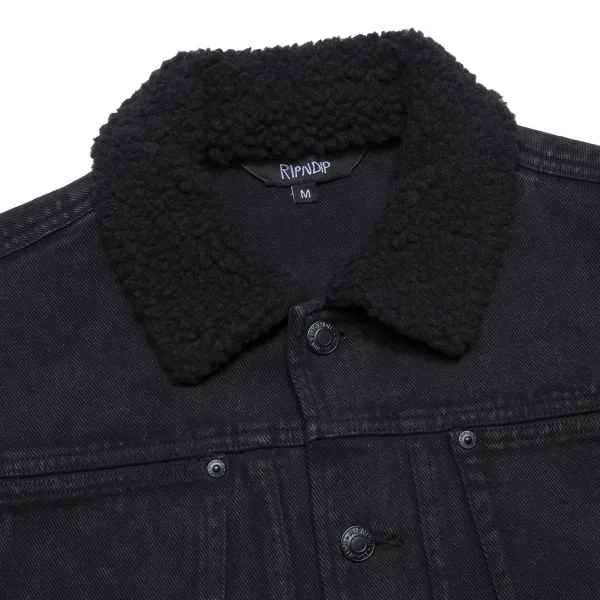 Unisex Ripndip Fucking Fuck Denim Sherpa Jacket