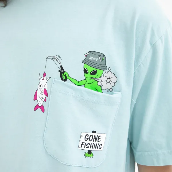 Unisex Ripndip Gone Fishing Pocket Tee