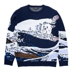 Unisex Ripndip Great Wave Sweater