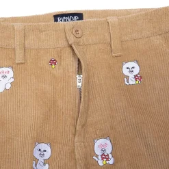 Unisex Ripndip Hello Nermy Corduroy Embroidered Pants