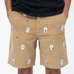 Unisex Ripndip Hello Nermy Corduroy Embroidered Shorts