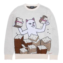 Unisex Ripndip Lets Get This Bread Knit Sweater