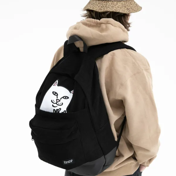 Unisex Ripndip Lord Nermal Corduroy Backpack