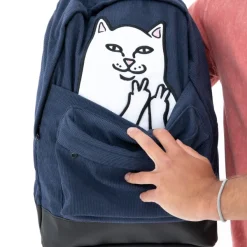 Unisex Ripndip Lord Nermal Velcro Hands Corduroy Backpack