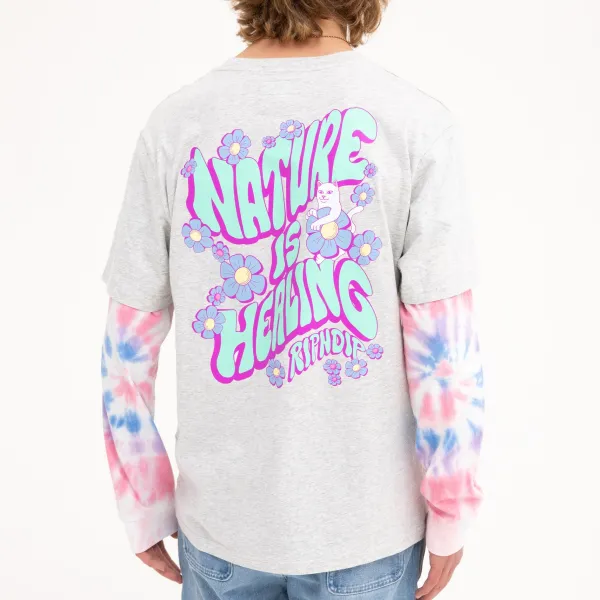 Unisex Ripndip Nature Is Healing Double Sleeve Tee