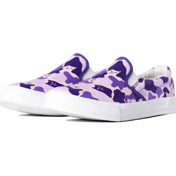 Unisex Ripndip Purple Camo Slip Ons