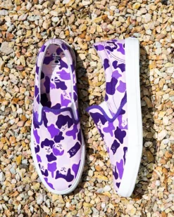 Unisex Ripndip Purple Camo Slip Ons