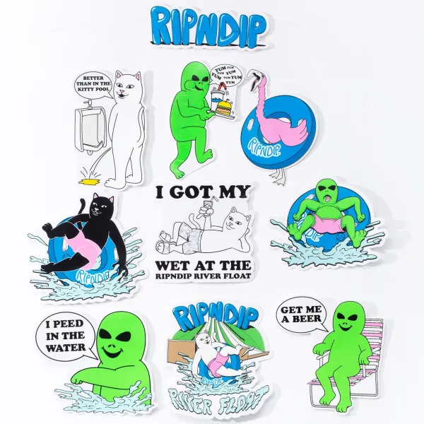 Unisex Ripndip River Float Sticker Pack