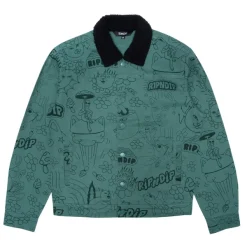 Unisex Ripndip Scribble Button Up Jacket