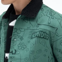 Unisex Ripndip Scribble Button Up Jacket