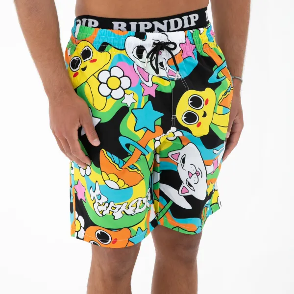 Unisex Ripndip Shroom Mania Swim Shorts