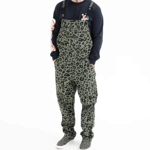 Unisex Ripndip Spotted Cotton Twill Overalls