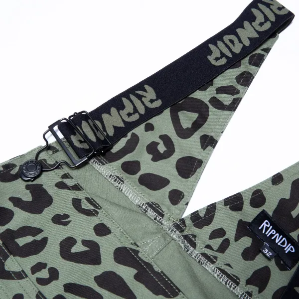 Unisex Ripndip Spotted Cotton Twill Overalls