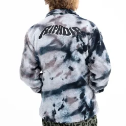 Unisex Ripndip Warped Tie Dye Sherpa Jacket