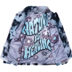 Unisex Ripndip Warped Tie Dye Sherpa Jacket