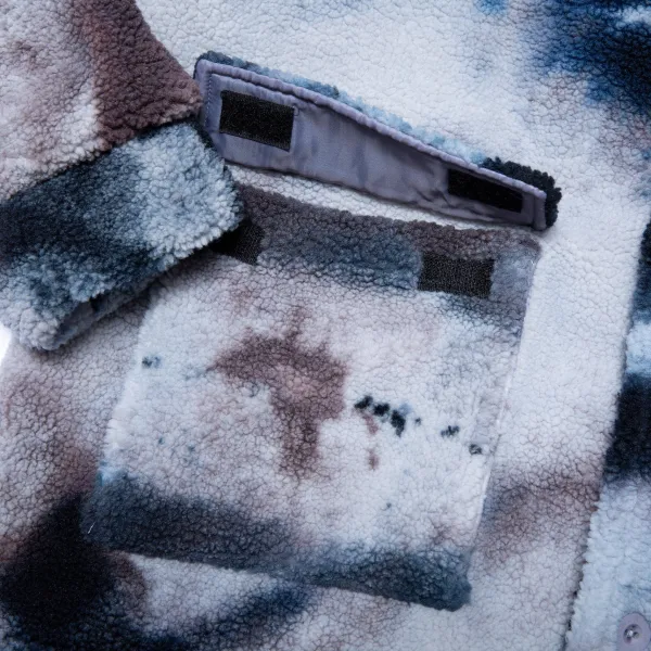 Unisex Ripndip Warped Tie Dye Sherpa Jacket